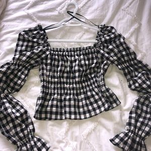 H&M Puff Sleeve Top Size Small